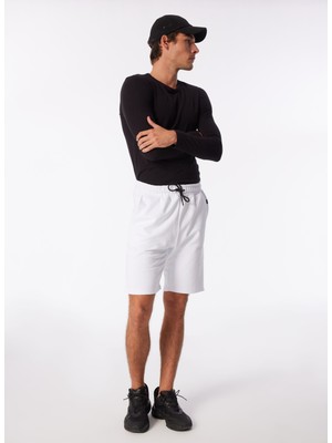 Ko Samui Normal Beyaz Erkek Sweat Şort Kbqx Basıc S4_BASIC Regular Fıt Swe