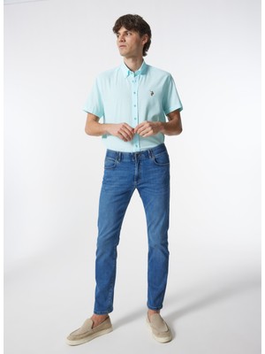 Lee Normal Bel Slim Tapered Mavi Erkek Denim Pantolon L72A007G18