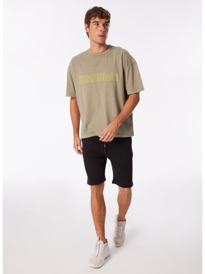 Ko Samui Normal Siyah Erkek Sweat Şort Kbqx Basıc S4_BASIC Regular Fıt Swe