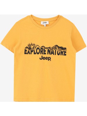 Jeep Baskılı Hardal Erkek Çocuk T-Shirt C4SB-TST4001