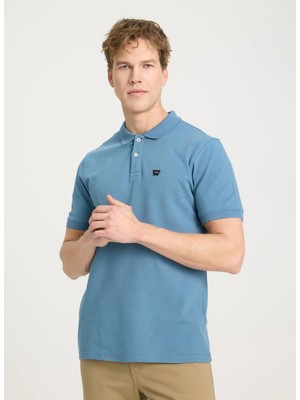 Wrangler Açık Mavi Erkek Polo T-Shirt W7D5K4XX2T404 Kısa Kollu Polo Tshir