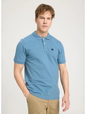 Wrangler Açık Mavi Erkek Polo T-Shirt W7D5K4XX2T404 Kısa Kollu Polo Tshir