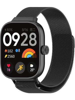 Unicell Xiaomi Redmi Watch 4 Uyumlu Metal Hasır Örgü Paslanmaz Kordon