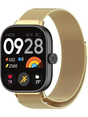 Unicell Xiaomi Redmi Watch 4 Uyumlu Metal Hasır Örgü Paslanmaz Kordon