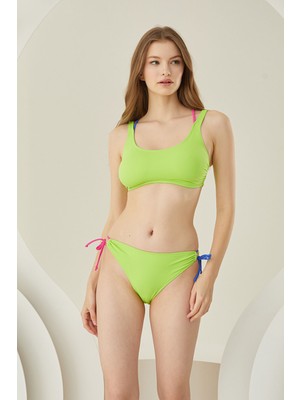 Loya Yeşil Basic Halter Tek Üst Bikini