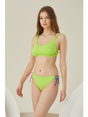 Loya Yeşil Basic Halter Tek Üst Bikini