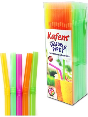 Kafem Fosforlu Pipet  225 Li x 50 Paket (Koli)