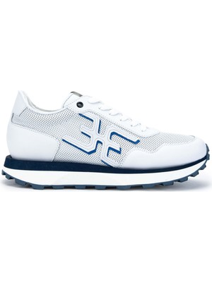 Fabi Erkek Hakiki Deri Beyaz/mavi Sneakers & Spor Ayakkabı 510 FU0876B Erk Ayk Y24 Bıanco/blu