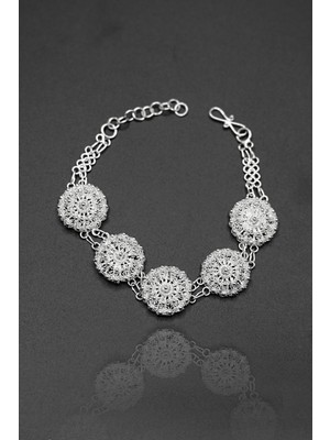 Midyat Nurtaş Gümüş Bereket Model Telkari 925 Ayar Gümüş Bileklik 201023048