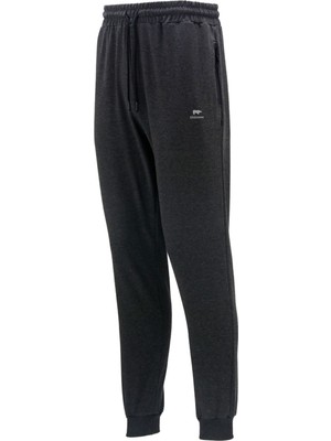 Shinzone Erkek Düz Paça Mevsimlik Lastikli Koyu Antrasit Eşofman Altı