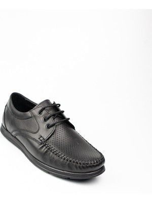 Nobel 1051 Siyah Cilt Deri Erkek Günlük Ayakkabı