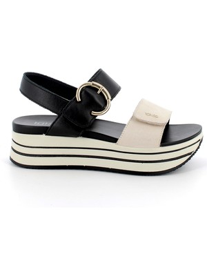 Igı&Co Kadın Sandalet 5679155 Dya 56791 Igı&co Nappa/nab.codex Nero Panna