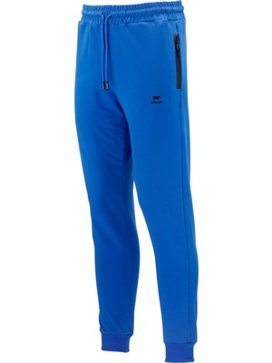 Shinzone Erkek Düz Paça Mevsimlik Lastikli Saks Mavi Eşofman Altı