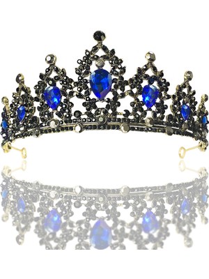 Mingjin Shop2 Altın Barok Vintage Kristal Rhinestone Tiaras ve Taçlar Daha Fazla Renk Kraliçe Prenses Diadems Düğün Saç Aksesuarları Kadınlar Takı (Yurt Dışından)