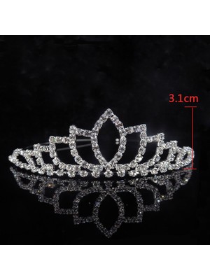 Mingjin Shop2 No.4 Boyutu 20 Stil Çocuk Sevimli Prenses Tiaras ve Taçlar Kristal Kafa Bandı Gelin Taç Düğün Parti Aksesuarları Kız Moda Saç Takı (Yurt Dışından)