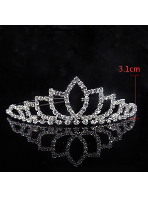 Mingjin Shop2 No.4 Boyutu 20 Stil Çocuk Sevimli Prenses Tiaras ve Taçlar Kristal Kafa Bandı Gelin Taç Düğün Parti Aksesuarları Kız Moda Saç Takı (Yurt Dışından)