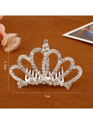 Mingjin Shop2 G Çocuklar Mini Taçlar Saç Takı Coloful G Kristal Saç Tarak Küçük Tiaras Kız Doğum Günü Partisi Prenses Saç Süsler (Yurt Dışından)