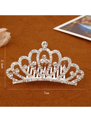 Mingjin Shop2 G Çocuklar Mini Taçlar Saç Takı Coloful G Kristal Saç Tarak Küçük Tiaras Kız Doğum Günü Partisi Prenses Saç Süsler (Yurt Dışından)