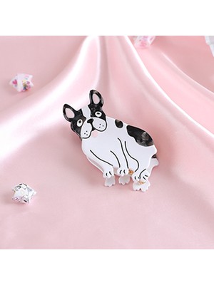 Mingjin Shop2 No.12 Boyutu Sevimli Asetik Asit Corgi Köpek Saç Klipleri Kadınlar Için Karikatür Vintage Moda Estetik Takılar Kedi Akrilik Saç Aksesuarı Takı (Yurt Dışından)