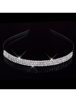 Mingjin Shop2 No.30 Boyutu Prenses Düğün Gelin Nedime Tiara Taç Kızlar Kristal Rhinestone Takı Saç Aksesuarları Gelin Kafa Süsleme (Yurt Dışından)