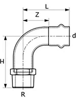 Viva Paslanmaz Dişli Dirsek 90° (15X3/8X1,5 Mm) Defender