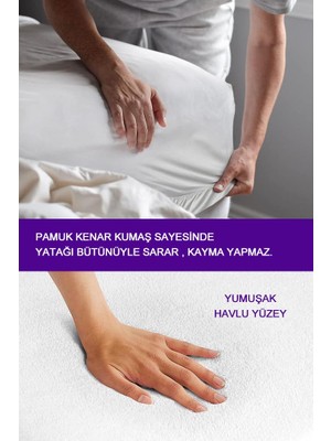 Ladylina Home Pamuklu Sıvı Geçirmez Bebek Alezi & Çocuk Alezi & Tek Kişilik Alez & Yatak Koruyucu Alez