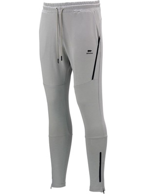 Shinzone Erkek Standart Fit Lastikli Çizgi Detaylı Gri Eşofman Altı