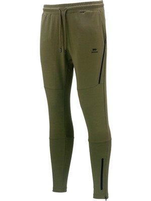 Shinzone Erkek Standart Fit Lastikli Çizgi Detaylı Haki Eşofman Altı