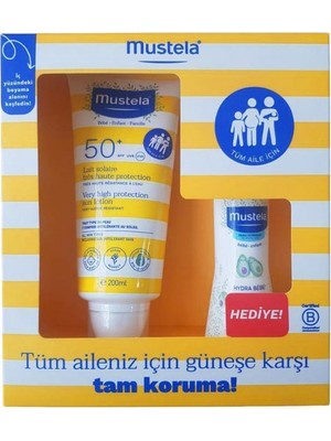 Mustela Güneş Losyonu Spf 50 200 ml + Vücut Losyonu 100 ml