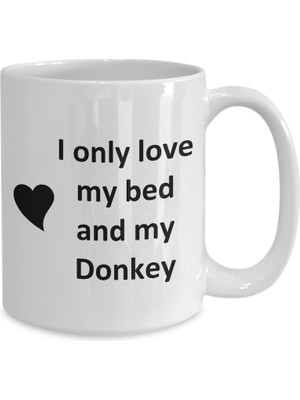 Bexdore Komik Eşek Sevgilisi Kupa - Pet - Eşeğimi Seviyorum Kahve Fincanı- Ingilizce Kupa Bardak