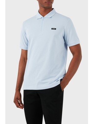 Calvin Klein Pamuk Karışımlı Fermuarlı Polo Yaka T Shirt K10K112478CGK Erkek Polo Yaka T Shirt K10K112478 Cgk