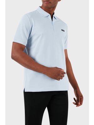 Calvin Klein Pamuk Karışımlı Fermuarlı Polo Yaka T Shirt K10K112478CGK Erkek Polo Yaka T Shirt K10K112478 Cgk