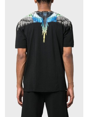 Marcelo Burlon Pamuklu Regular Fit Bisiklet Yaka T Shirt Erkek T Shirt Cmaa018S23Jer0061009