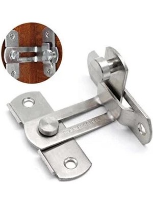 Köseoğlu Fransız Kilidi Bahçe Kapısı Mandalı Boyasız 90 Derece  2 Adet