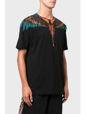 Marcelo Burlon Pamuklu Regular Fit Bisiklet Yaka T Shirt Erkek T Shirt Cmaa018F22Jer0011020