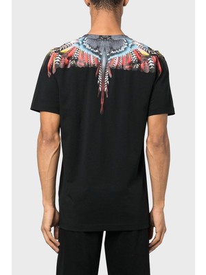 Marcelo Burlon Pamuklu Regular Fit Bisiklet Yaka T Shirt Erkek T Shirt Cmaa018S23Jer0021025