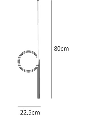 Pera Teknoloji / San Jose / Aplik / 80 cm / Antrasit Renk / 3 Renk Işık / 3 Yıl Garanti