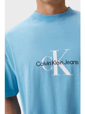 Calvin Klein Pamuklu Oversize Bisiklet Yaka T Shirt J30J325427CEZ Erkek T Shirt J30J325427 Cez