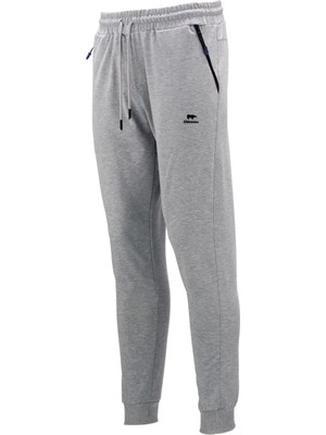 Shinzone Erkek Düz Paça Rahat Kesim Lastikli Gri Eşofman Altı