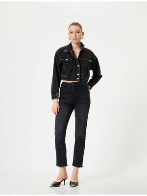 Koton Slim Düz Paça Kot Pantolon Cepli Pamuklu - Eve Slim Jeans