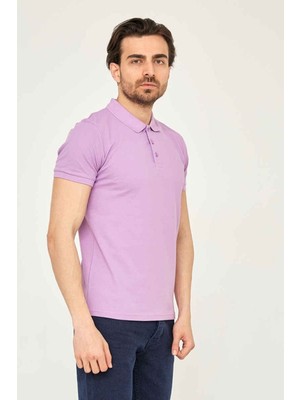Cazador 4613 Erkek Polo Yaka T-Shirt Lila