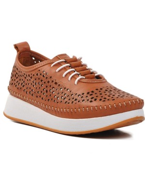 Ayakmod 24077-L Taba Hakiki Deri Kadın Günlük Ayakkabı