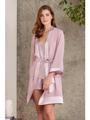 Pierre Cardin Saten Rose Dörtlü Gelin Çeyiz Seti 7085