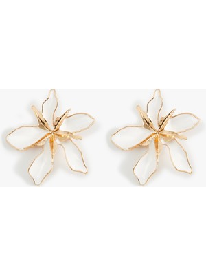 Koton Çiçekli Küpe Orta Boy