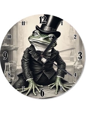 Karizma Tablo Yakışıklı Kurbağa Akarlı Duvar Saati