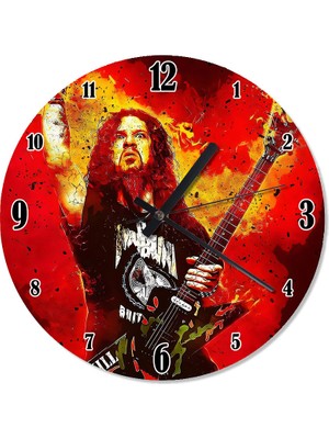 Tablomega Dimebag Darrell Dekoratif Duvar Saati
