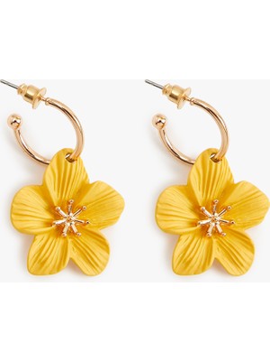 Koton Çiçekli Halka Küpe