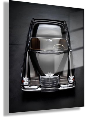Gaagart Temperli Cam Tablo Siyah Klasik Mersedes Araba Fotoğrafı