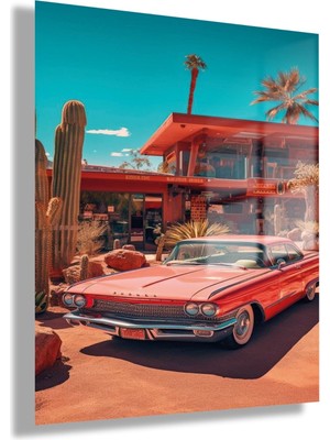 Gaagart Temperli Cam Tablo Pembe Klasik Buick Invicta Fotoğrafı