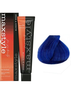 Maxstyle Argan Keratin Saç Boyası Mavi